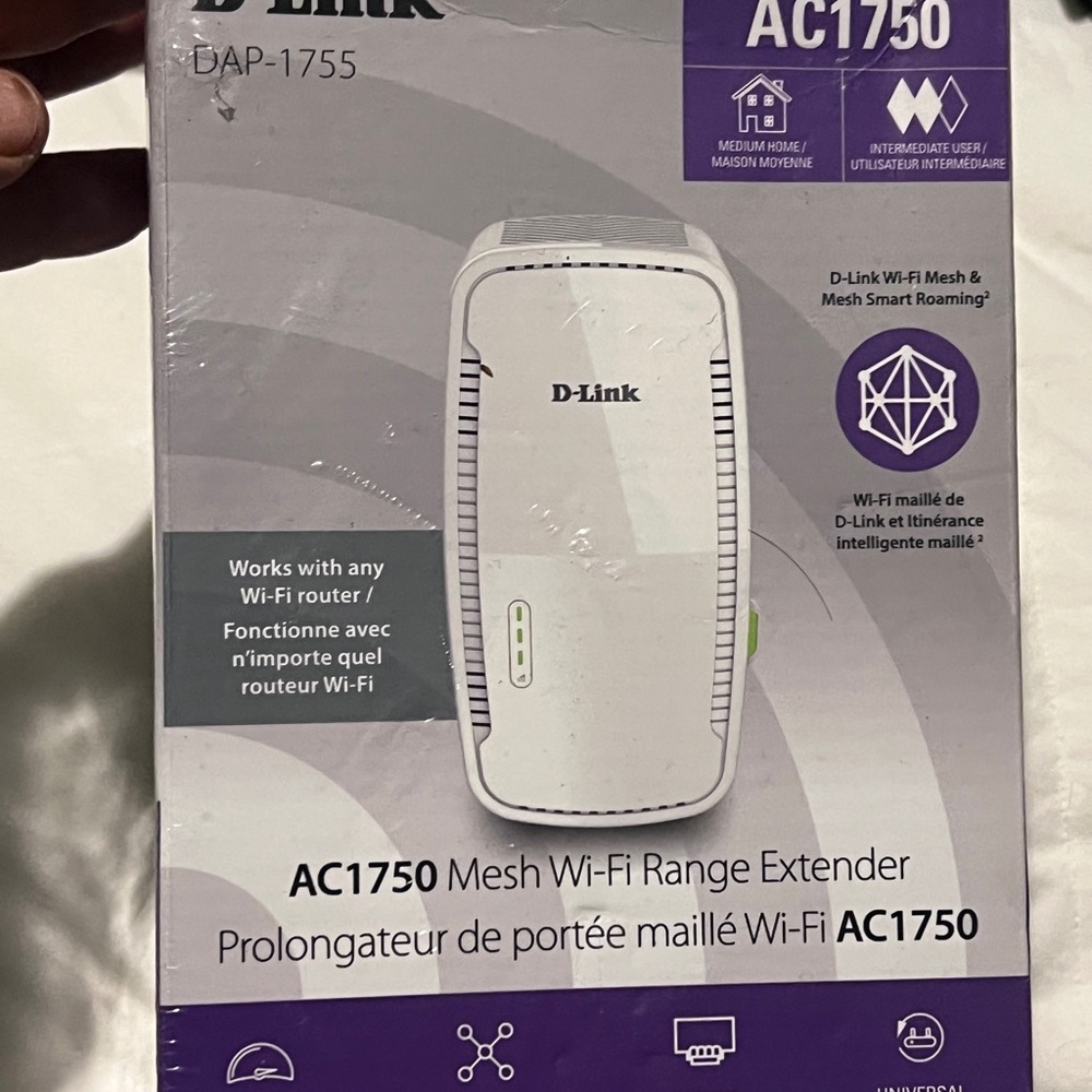 D-Link AC1750 Mesh Dual-Band WiFi Range Extender White
